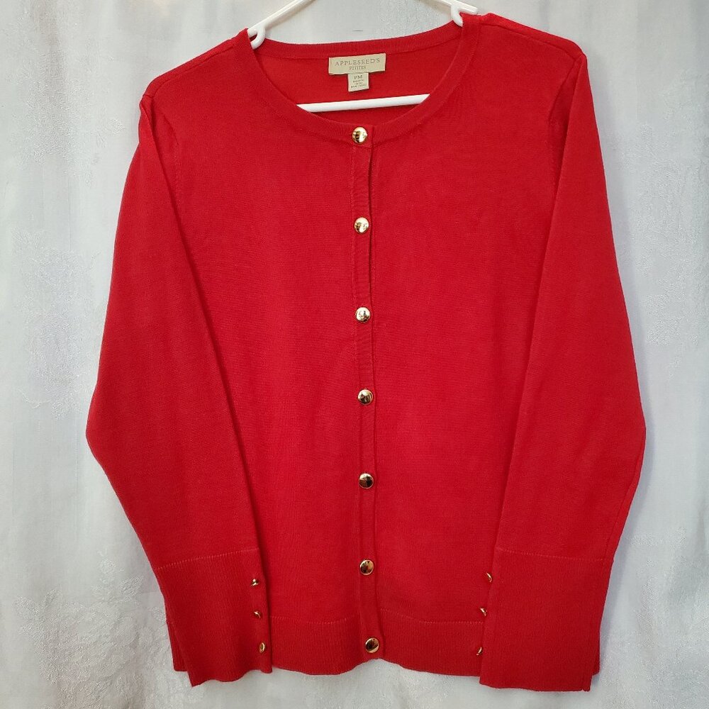 Sweater Twinset in Bright Red Sz PM